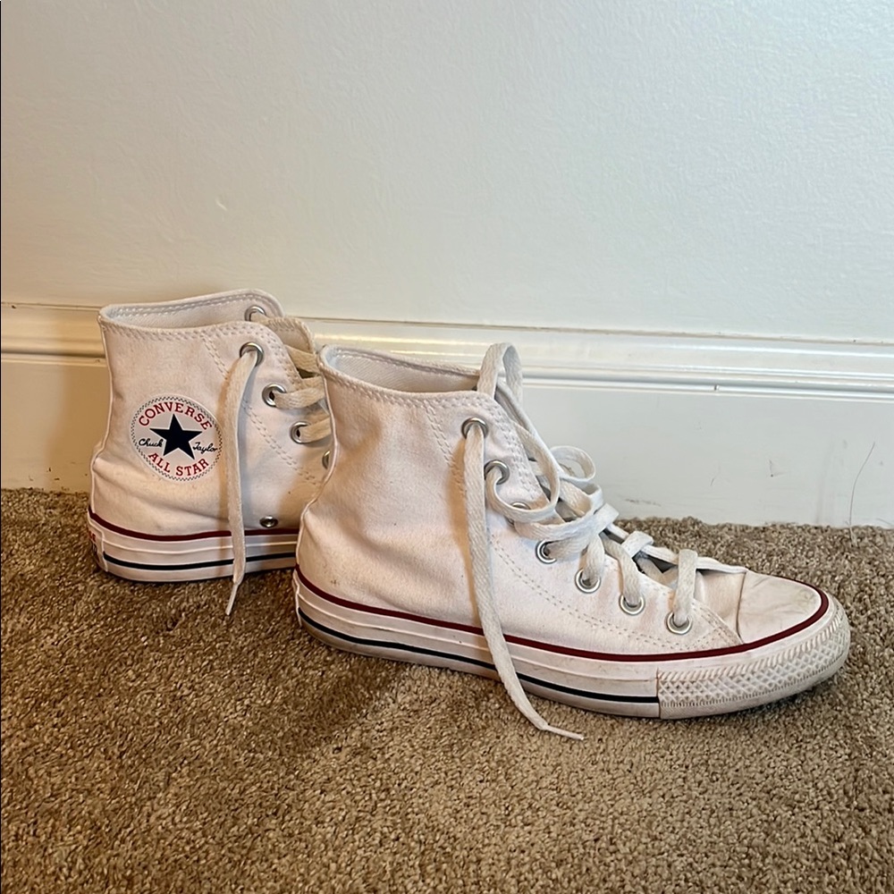 Converse White High-Top Sneakers